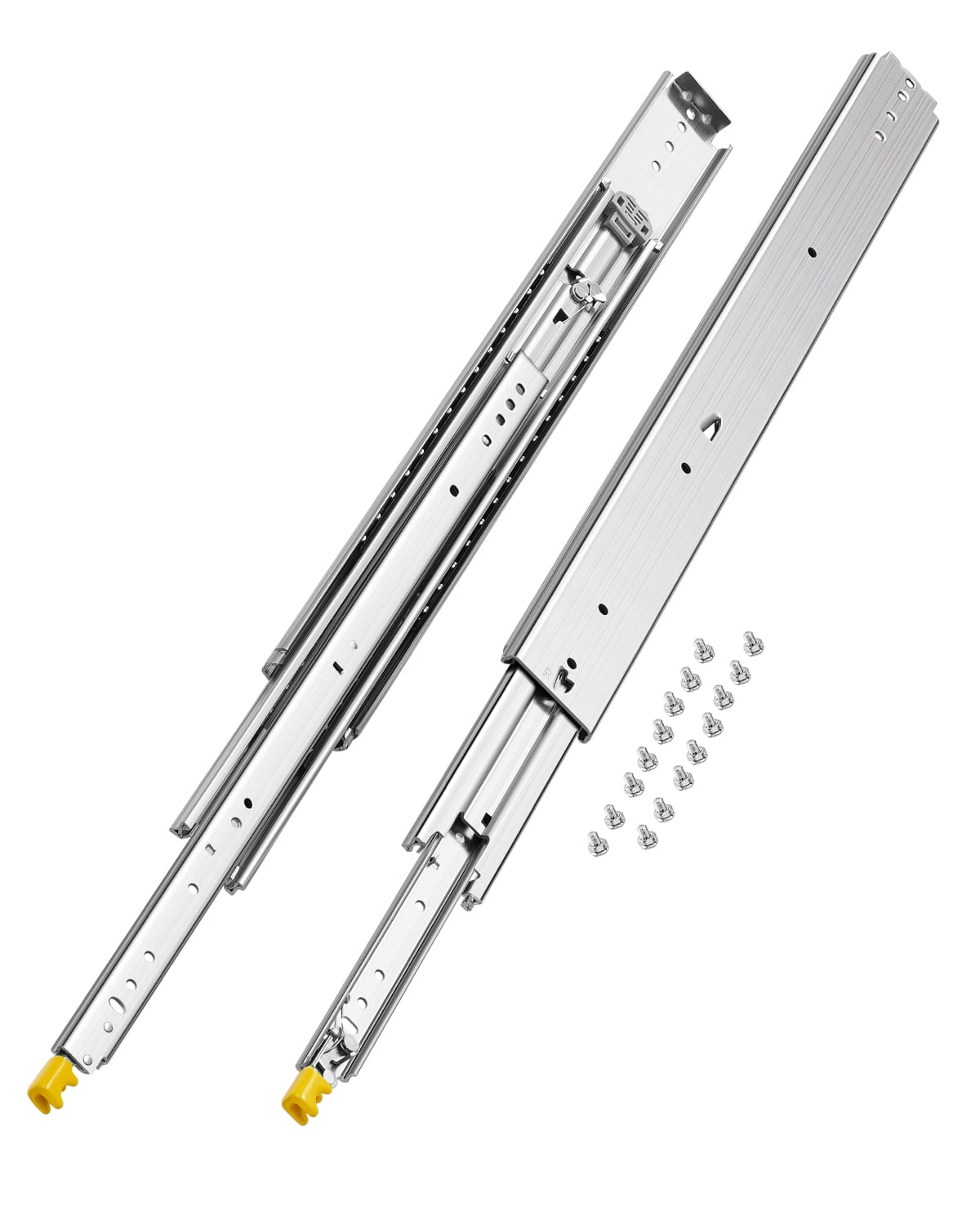 VEVOR - 1 Pair Full Extension Drawer Slides 18 20 22 28 30 32 36 38 40 44 48 52 56 60 in, 500 lbs Load Capacity Locking Drawer - Silver price history on PriceWatchPro