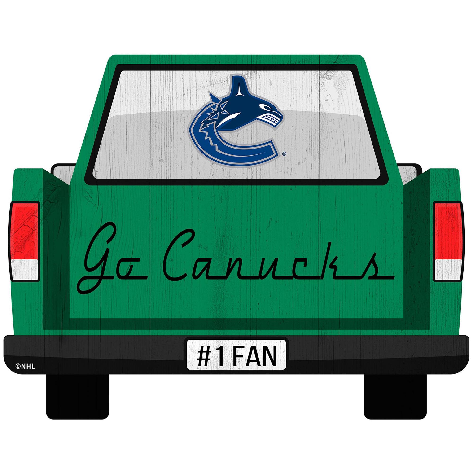 Vancouver Canucks 12'' x 12'' Truck Back D-cor
