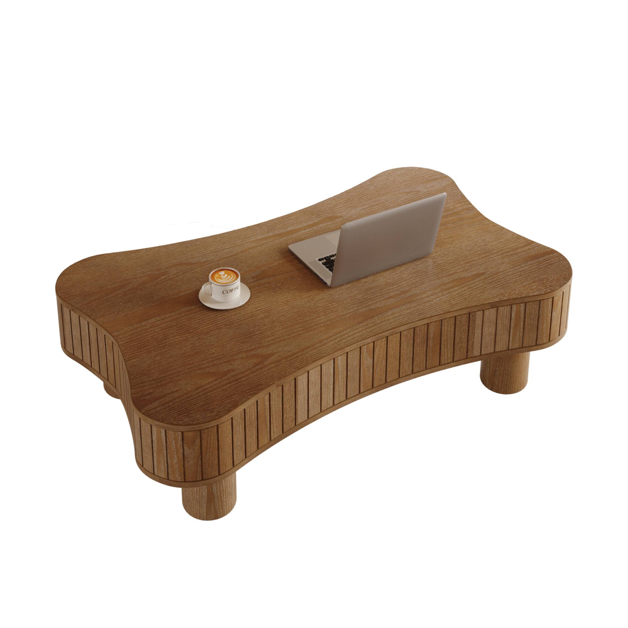 Alt View 9. GOODSILO - Functional Lift Top Coffee Table with Hidden Storage and Silent Hydraulic Mechanism for Living Room Spaces - Walnut.