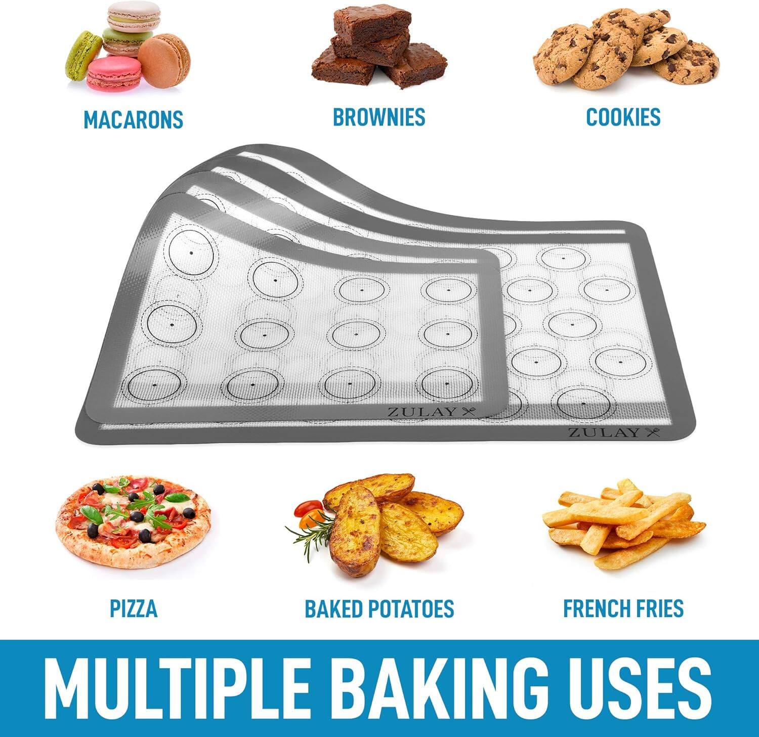 MACARONS  
BROWNIES  
COOKIES  

PIZZA  
BAKED POTATOES  
FRENCH FRIES  

MULTIPLE BAKING USES