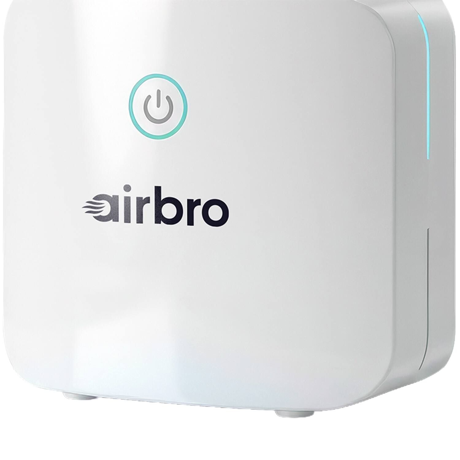 Alt View 1. Airbro - 2000mAh 5" Rechargeable Bladeless Desktop Fan, 3 Speeds, LED Lights - White.