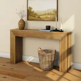 Plank+Beam - Rustic Grand Console (56in / 1422mm), Rustic Honey - Rustic Light Brown