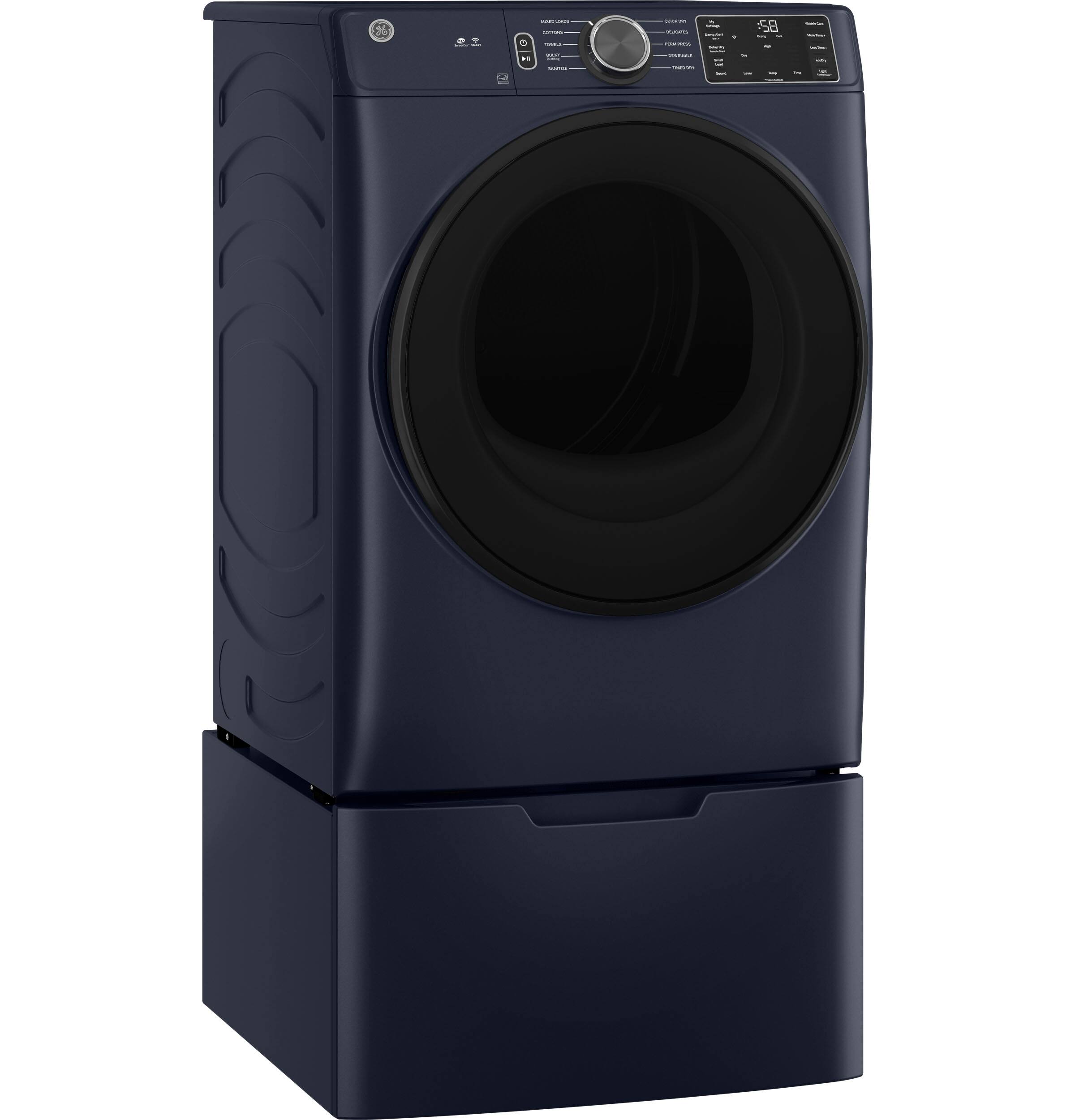 Alt View 18. GE - 16” Laundry Pedestal with Storage Drawer for Select Washers and Dryers - Sapphire Blue.