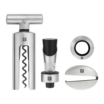 Front. ZWILLING - ZWILLING Sommelier 4-pc Wine Tool Set - Stainless Steel.