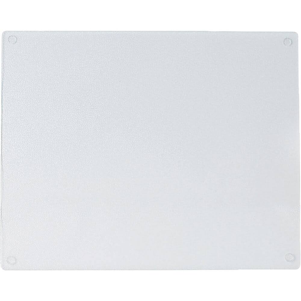 Front. Farberware - 12'' x 14'' Glass Utility Cutting Board - White.