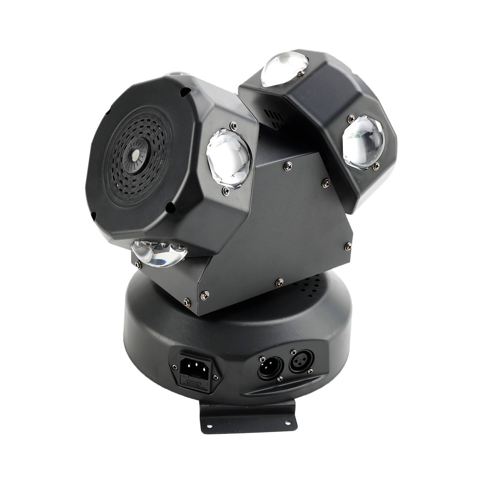 Alt View 6. Topteng - 120W Moving Head Light – 8x CREE RGBW LEDs, Red/Green Laser, DMX512, 13CH, Rotating Beam, Fit for Stage, DJ & Club - Black.