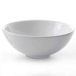 Ceramic Round Bowl Style Vessel Bathroom Sink with 1.75-inch Drain Opening