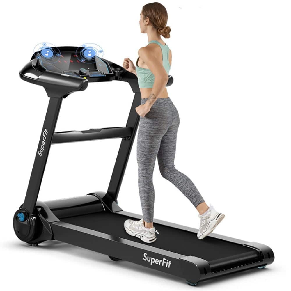 Kadyn - Treadmill, Electric Treadmill, Walking Jogging Machine,2.25HP Folding Treadmill with Bluetooth Speaker - Black