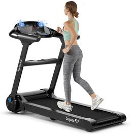 Kadyn - Treadmill, Electric Treadmill, Walking Jogging Machine,2.25HP Folding Treadmill with Bluetooth Speaker - Black