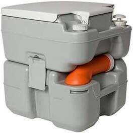 Hike Crew - Advanced Camping Toilet, Portable Toilet with Level Indicator, 5.3 Gallon (20L) Waste Tank - White