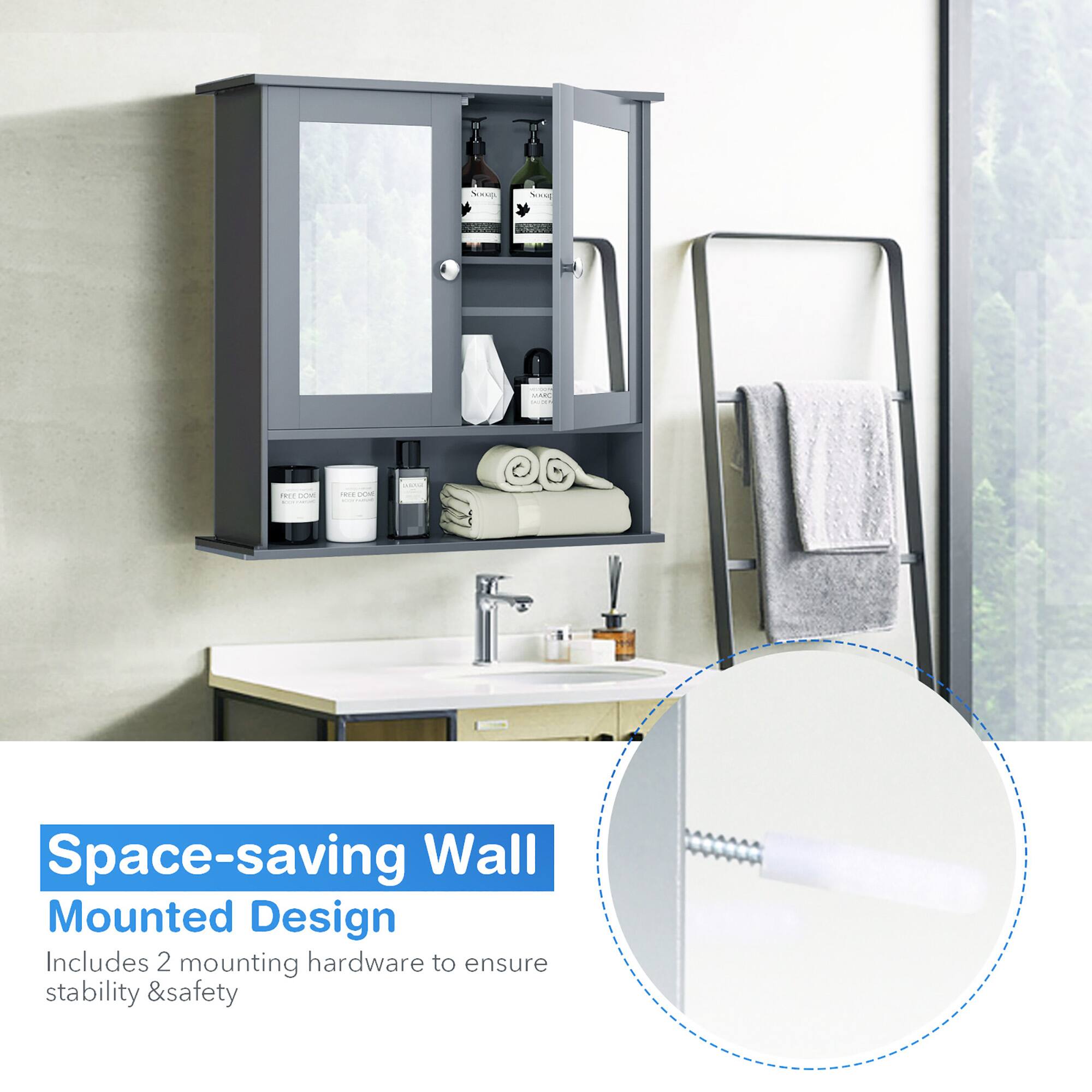 Space-saving Wall Mounted Design  
Includes 2 mounting hardware to ensure stability & safety