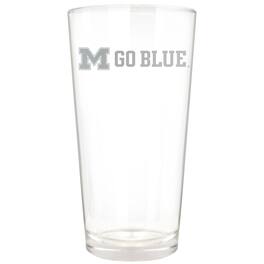 Great American Products - Michigan Wolverines Etched 16oz. Rally Cry Pint Glass - Multicolor