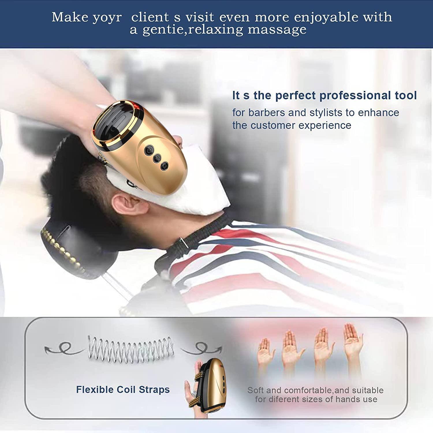 Make your client's visit even more enjoyable with a gentle, relaxing massage.

It's the perfect professional tool for barbers and stylists to enhance the customer experience.

Flexible Coil Straps

Soft and comfortable, and suitable for different sizes of hands use.