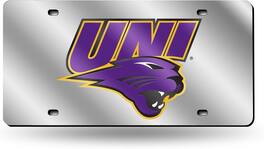 Rico Industries - Northern Iowa Panthers Mirrored Laser Cut License Plate Laser Tag - Multi