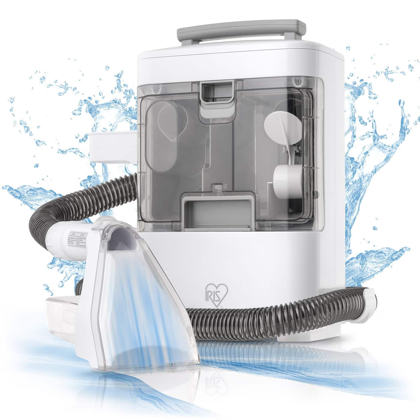 IRIS USA - IRIS Hydro-Clean Chemical-Free Spot Cleaner Machine for Low Pile Carpet, Upholstery Car Detailing, Lightweight, Compact
