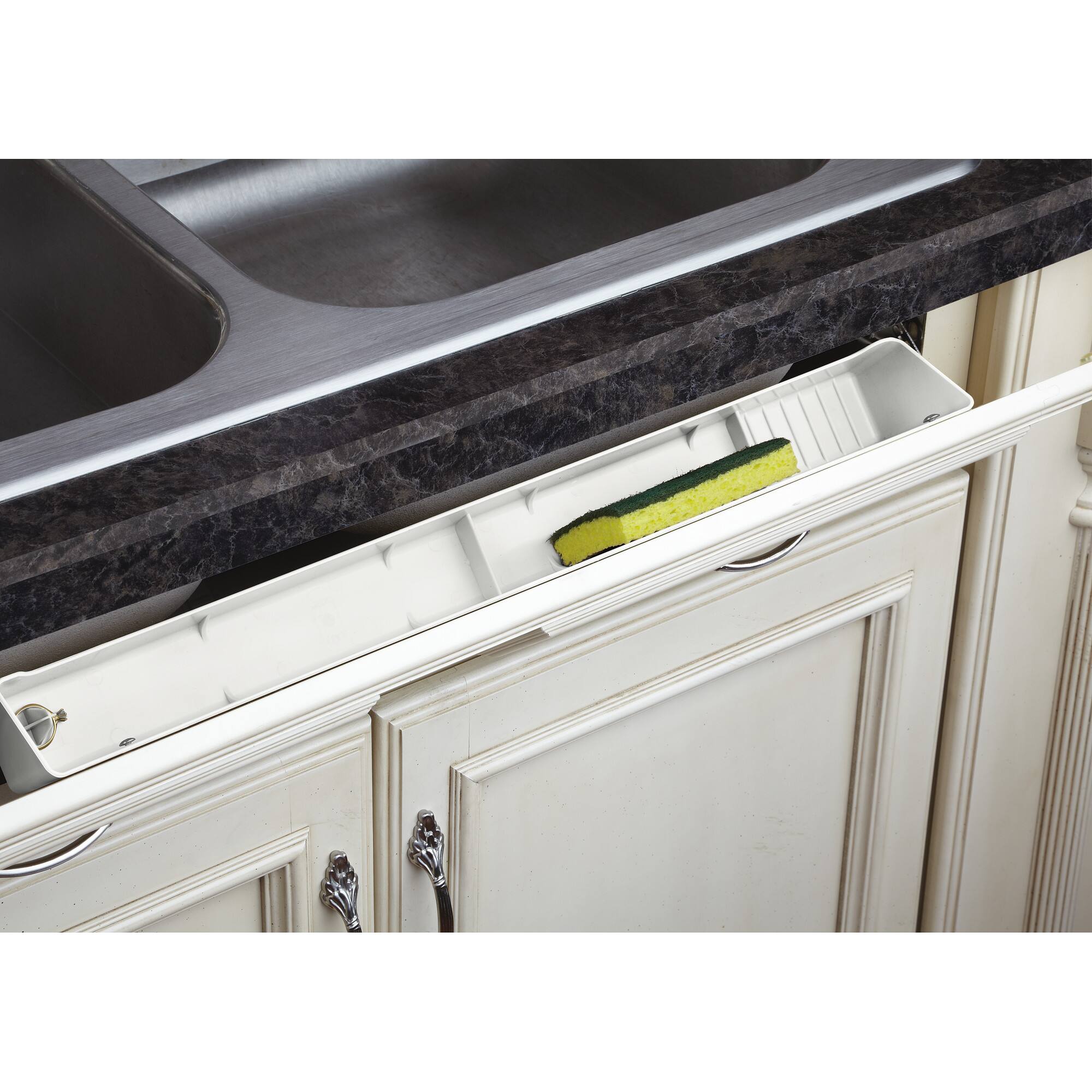 Alt View 1. Rev-A-Shelf - Rev-A-Shelf 22'' Kitchen Tip-Out Tray Polymer, Plastic, White, LD-6591-22-11-1 - White.