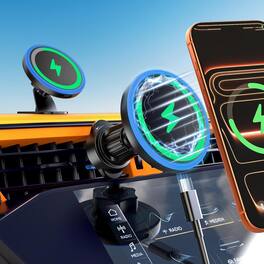 Core Tech - MagSafe Magnetic Wireless Car Charger Mount – 15W Fast Charging Phone Holder for iPhone 16/15/14/13/12, Hands-Free Dashb