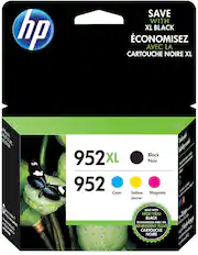 hp SAVE WITH XL BLACK ÉCONOMISEZ AVEC LA CARTOUCHE NOIRE XL
952XL
952
Black Noir
Cyan Jaune
Magenta
SAVE WITH HIGH YIELD BLACK ÉCONOMISEZ AVEC UN RENDEMENT ÉLEVÉ CARTOUCHE NOIRE