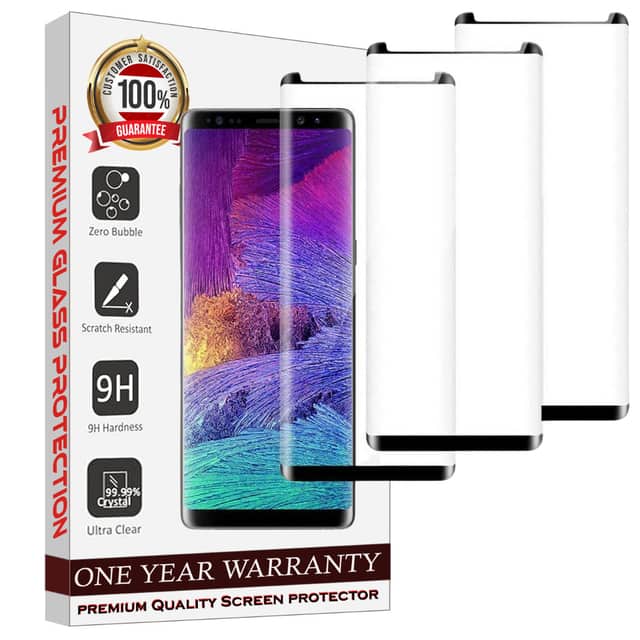 Entronix - Galaxy Note 9/8 Clear Screen Protector - 3-Piece Premium Combo - Transparent