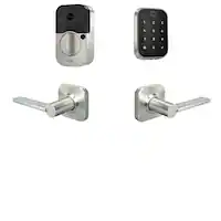 Yale - Assure Lock 2 Touch Key-Free Keypad with Wi-Fi and Valdosta Lever - Satin Nickel - Front_Zoom