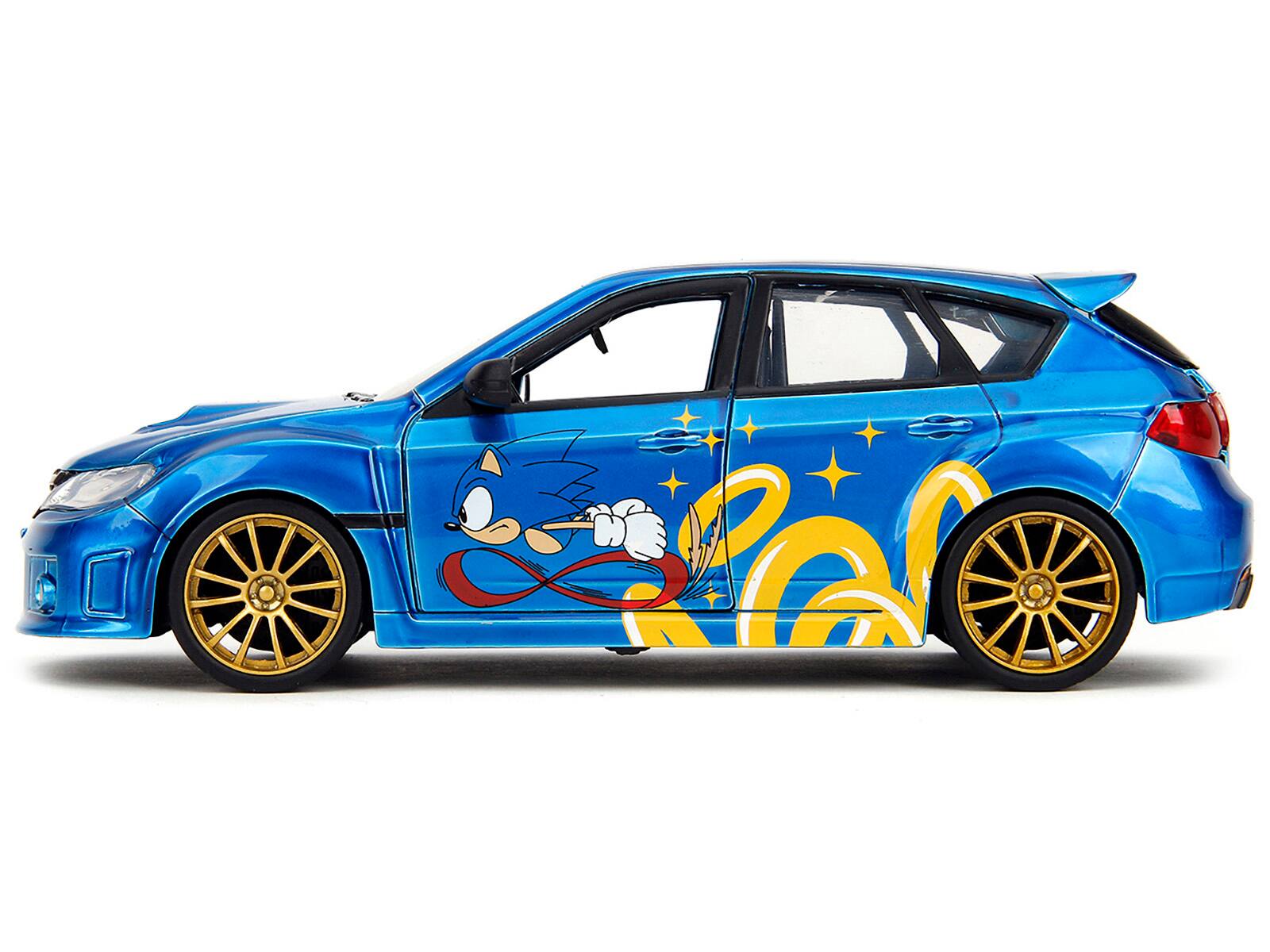 Alt View 5. Jada Toys - Jada Toys - 1:24 Sonic the Hedgehog - Hollywood Rides - '12 Subaru WRX STI with Sonic Figure   - COLLECTIBLES - Multicolor.