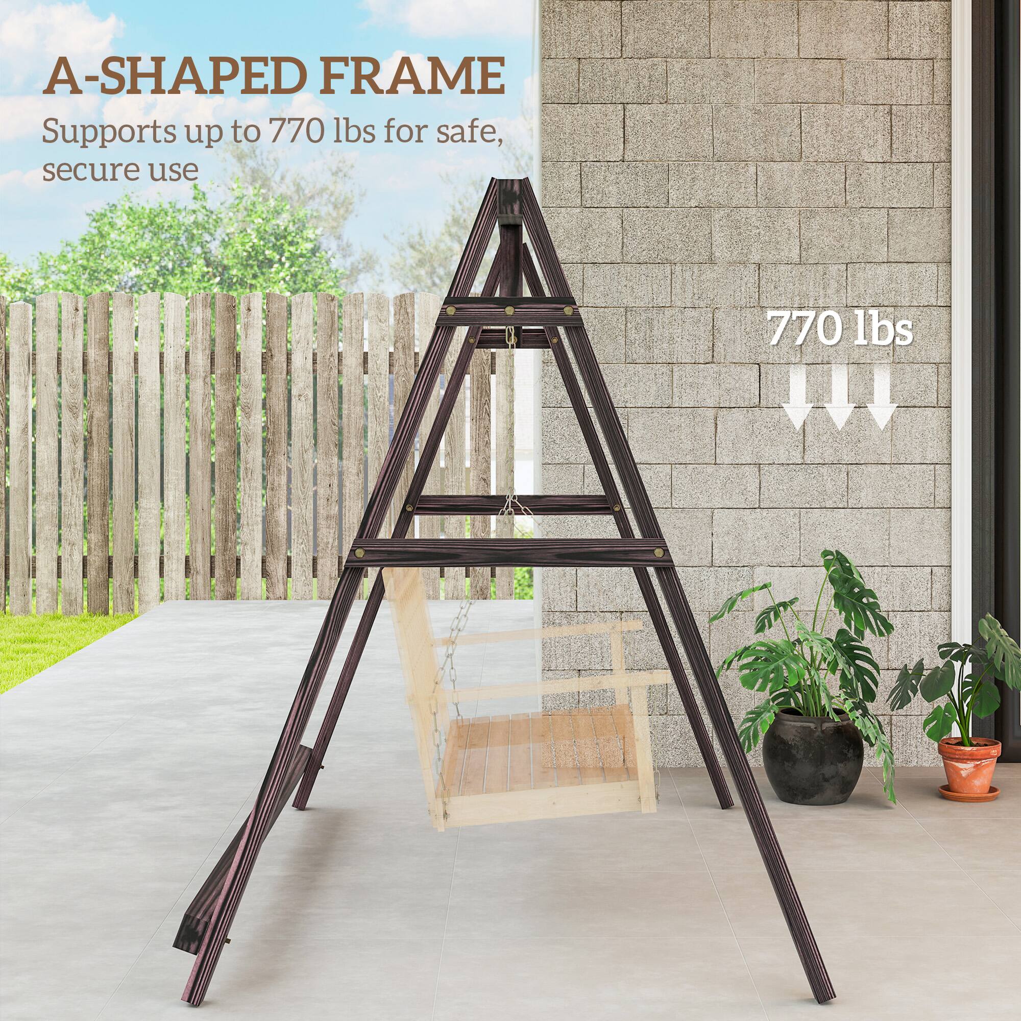 A-SHAPED FRAME  
Supports up to 770 lbs for safe, secure use  
770 lbs