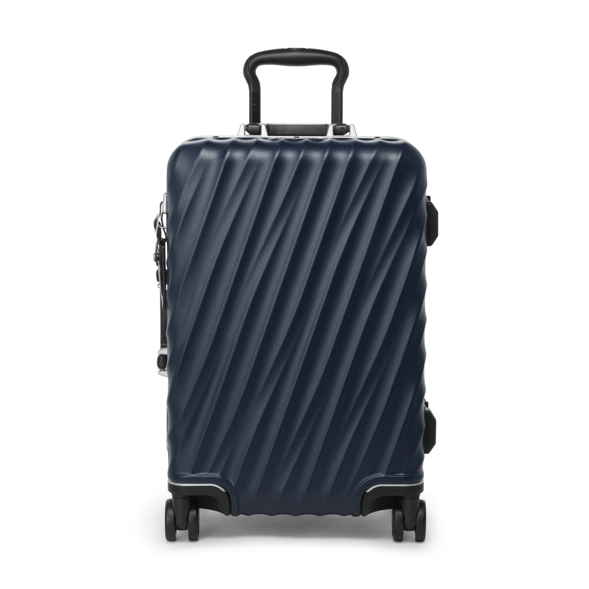 TUMI - 19 Degree International 22" 4-Wheeled Carry On Suitcase - Navy Texture - Front_Zoom