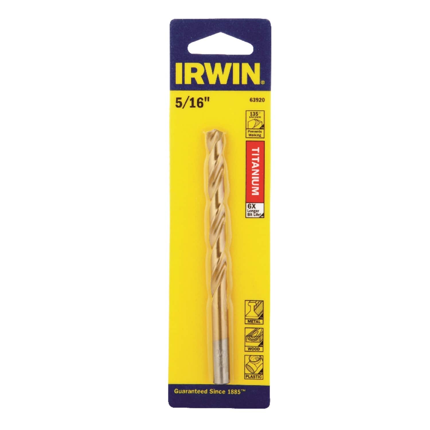 Irwin - 5/16  X 4 1/2  L High Speed Steel Drill Bit Straight Shank 1 pc price history on PriceWatchPro