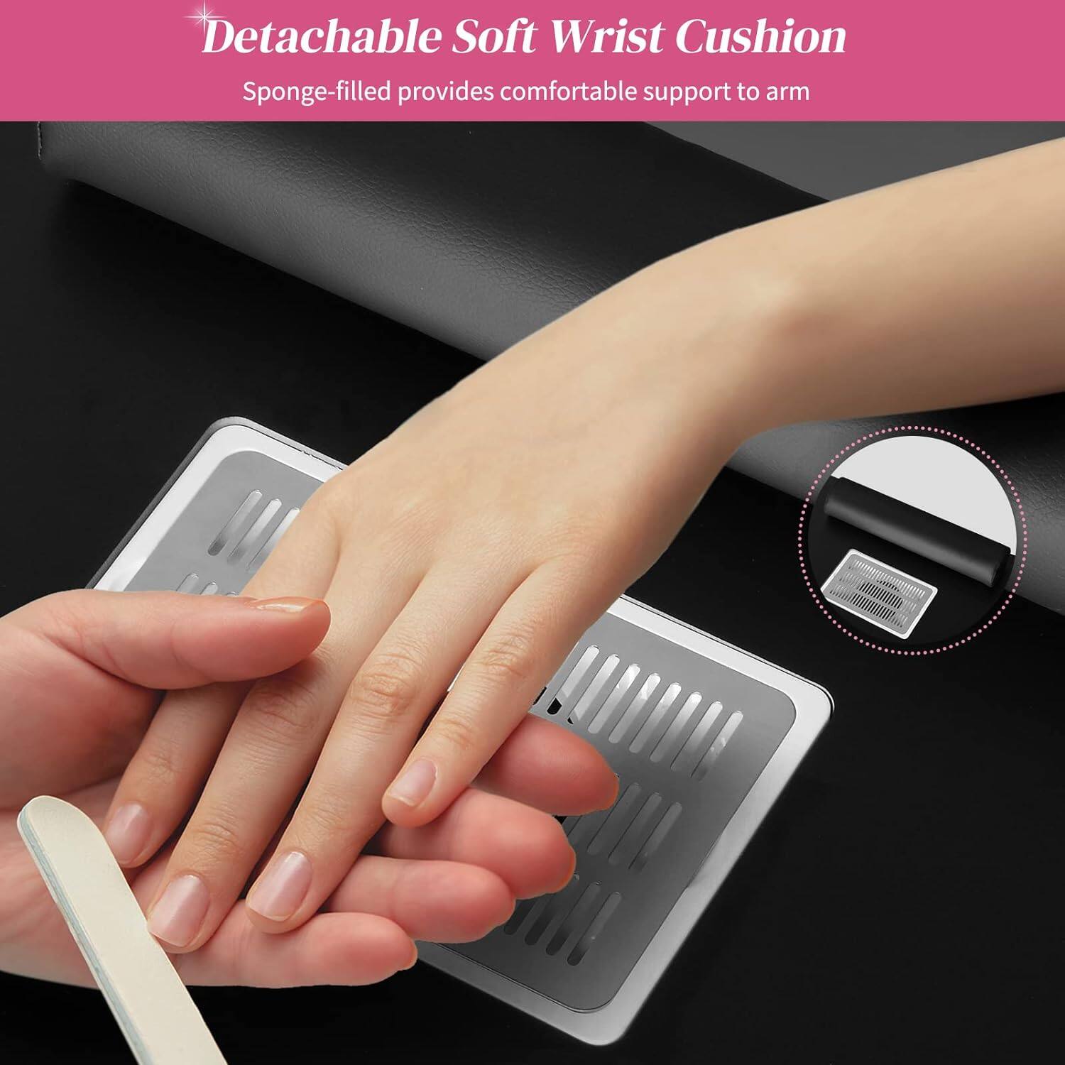 Detachable Soft Wrist Cushion  
Sponge-filled provides comfortable support to arm