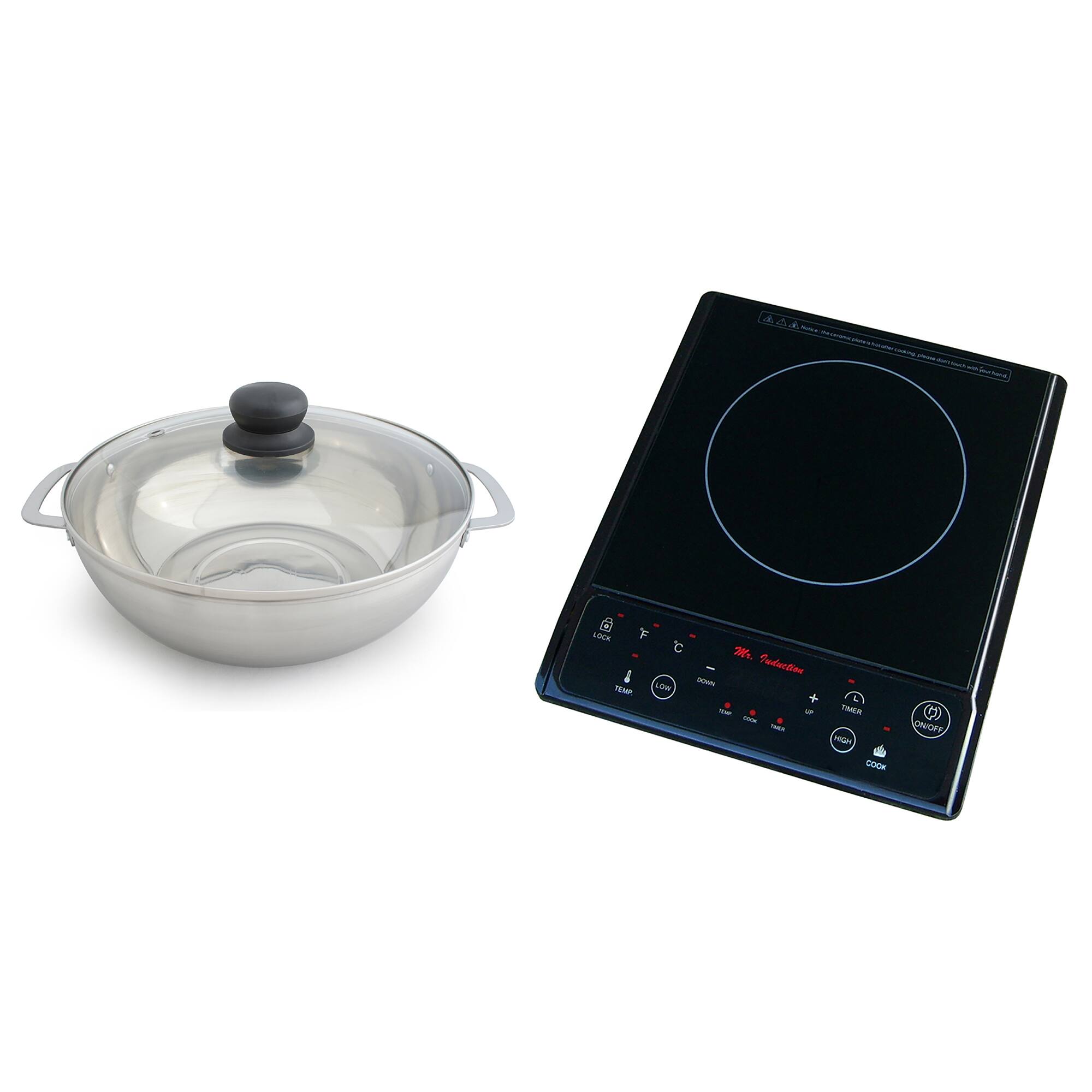 Mr. Induction

LOCK
TEMP
COOK
TIMER
ON/OFF

- 10U I TEWP
- 20 udiertian
- A
- TaME
- CO
- DRVOFF