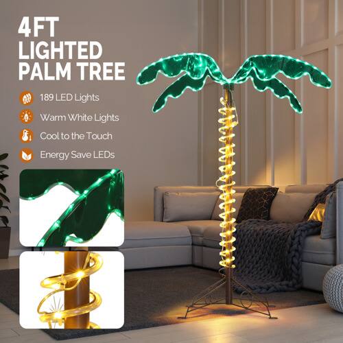 4FT LIGHTED PALM TREE

- 189 LED Lights
- Warm White Lights
- Cool to the Touch
- Energy Save LEDs