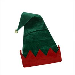 Northlight - 22" and Red Unisex Adult Christmas Elf Hat Costume Accessory - One Size - Green
