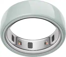Oura - Ring 4 Ceramic - Smart Ring - Size Before You Buy with OR4 Sizing Kit - Size 4 - Tide - (2025) - Front_Zoom