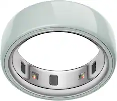 Front. Oura - Ring 4 Ceramic - Smart Ring - Size Before You Buy with OR4 Sizing Kit - Size 15 - Tide.