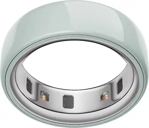 Front. Oura - Ring 4 Ceramic - Smart Ring - Size Before You Buy with OR4 Sizing Kit - Size 13 - Tide.