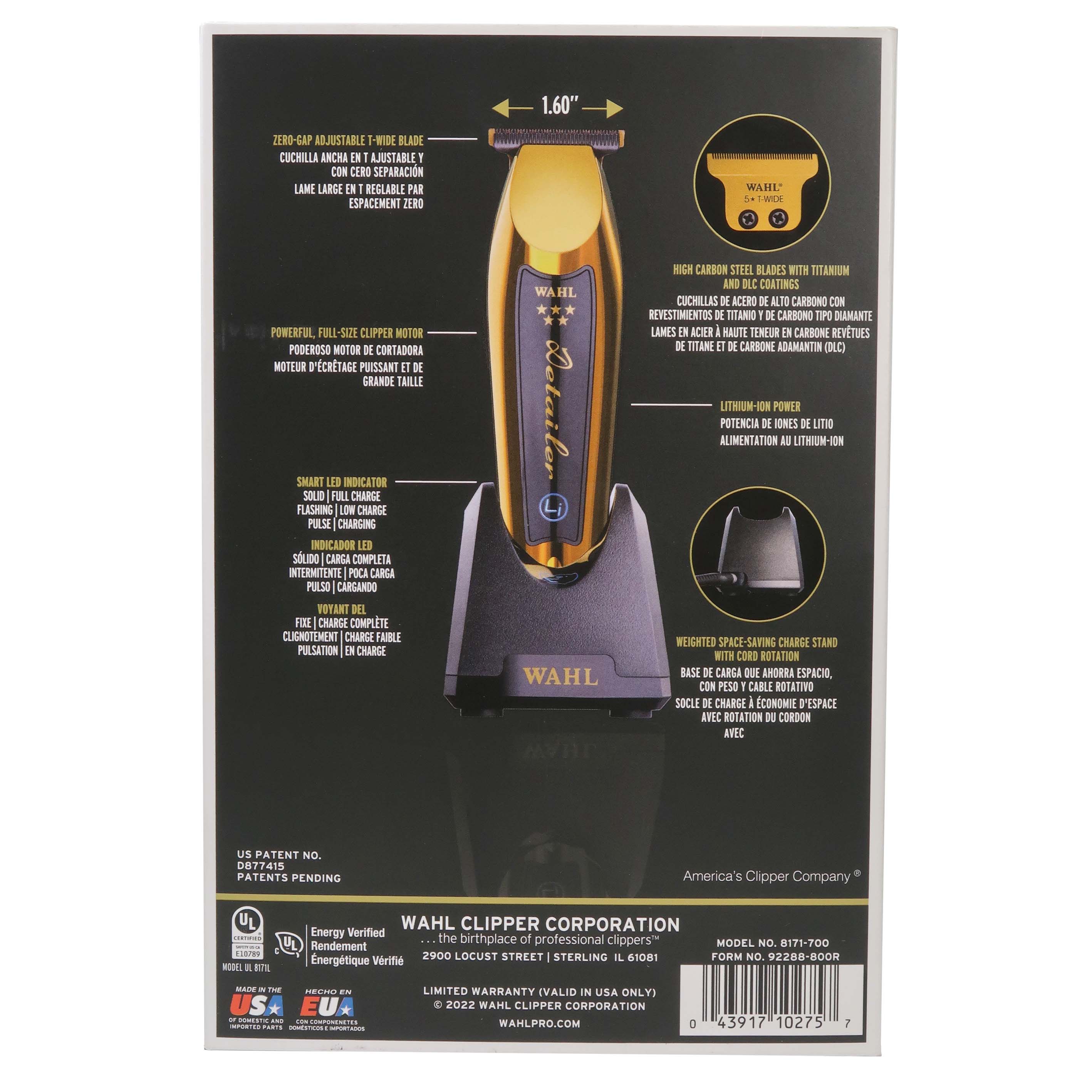 Wahl 5 Star Detailer Cordless Li Trimmer #8171 700 Gold 8171-700