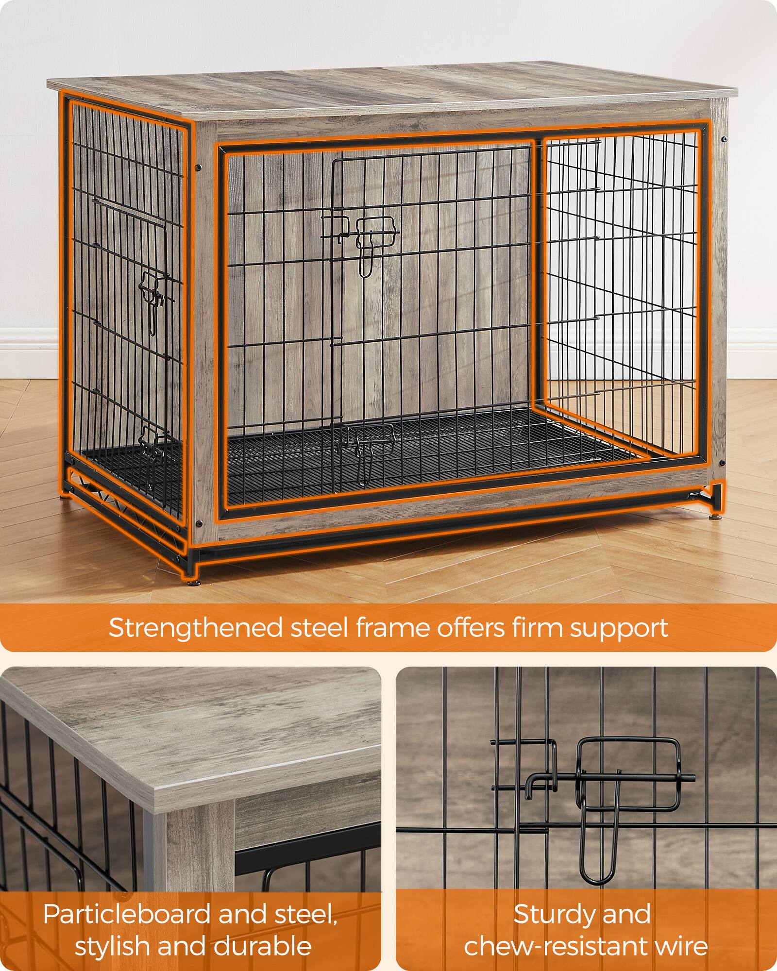 Songmics Home Dog Crate Furniture, 44.1