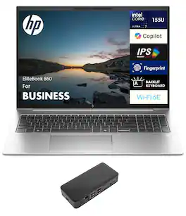 HP - EliteBook 860 Laptop 16.0 WUXGA (Intel Ultra 7 155U, 64GB DDR5, 2TB PCIe SSD, Intel Graphics, Win 11 Pro) - Pike Silver