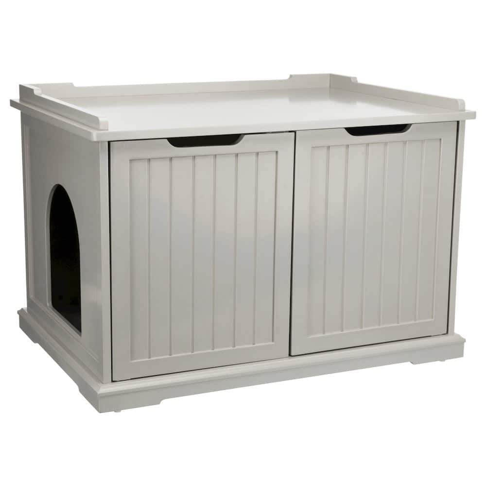 TRIXIE - Cat Litter Box Enclosure Hidden Litter Indoor Cat Furniture Pet Home - Gray