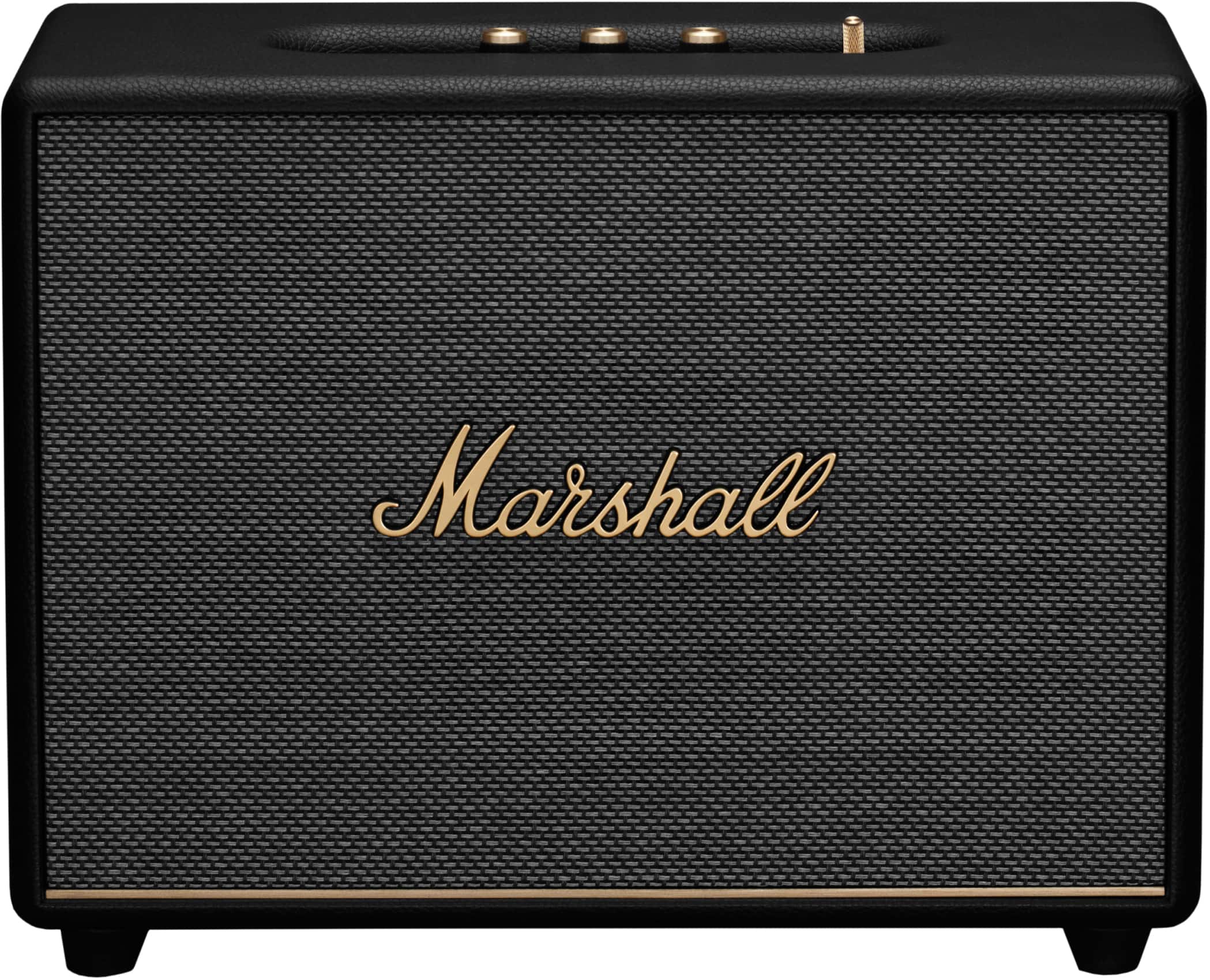 Front. Marshall - Woburn III Bluetooth Home Speaker with Bass / Treble / Volume Controls and 3.5 mm Auxiliary / RCA / HDMI Inputs - Black.