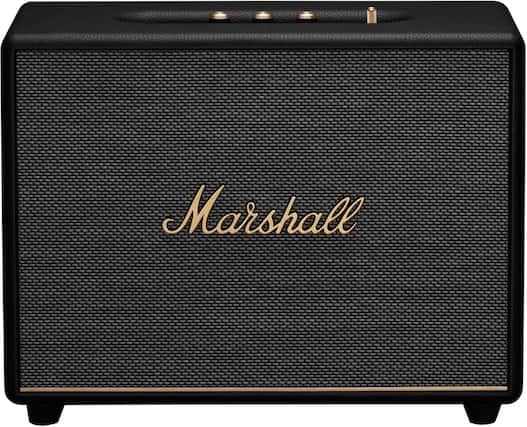 Front. Marshall - Woburn III Bluetooth Home Speaker with Bass / Treble / Volume Controls and 3.5 mm Auxiliary / RCA / HDMI Inputs - Black.