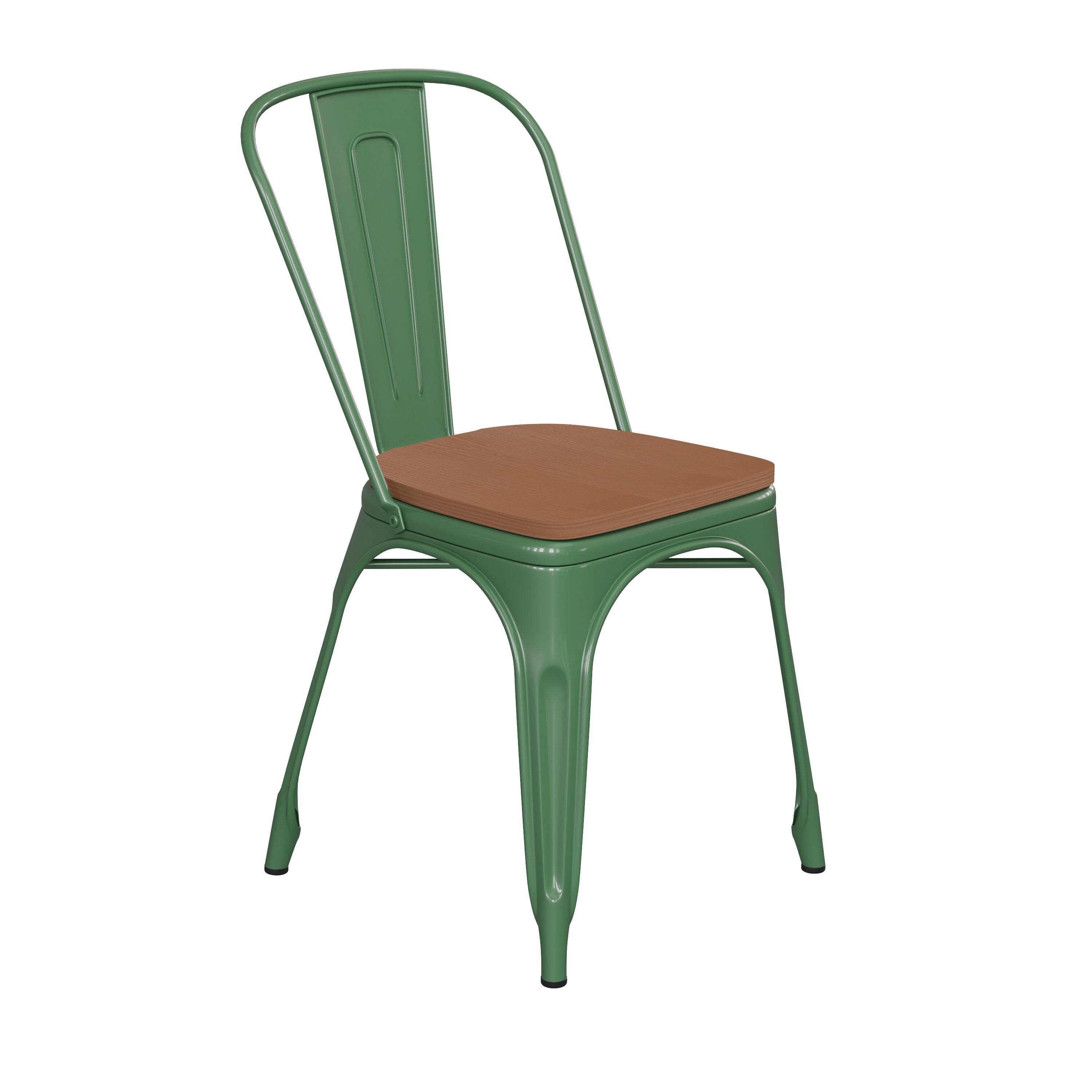 Teak Seat/Green Frame