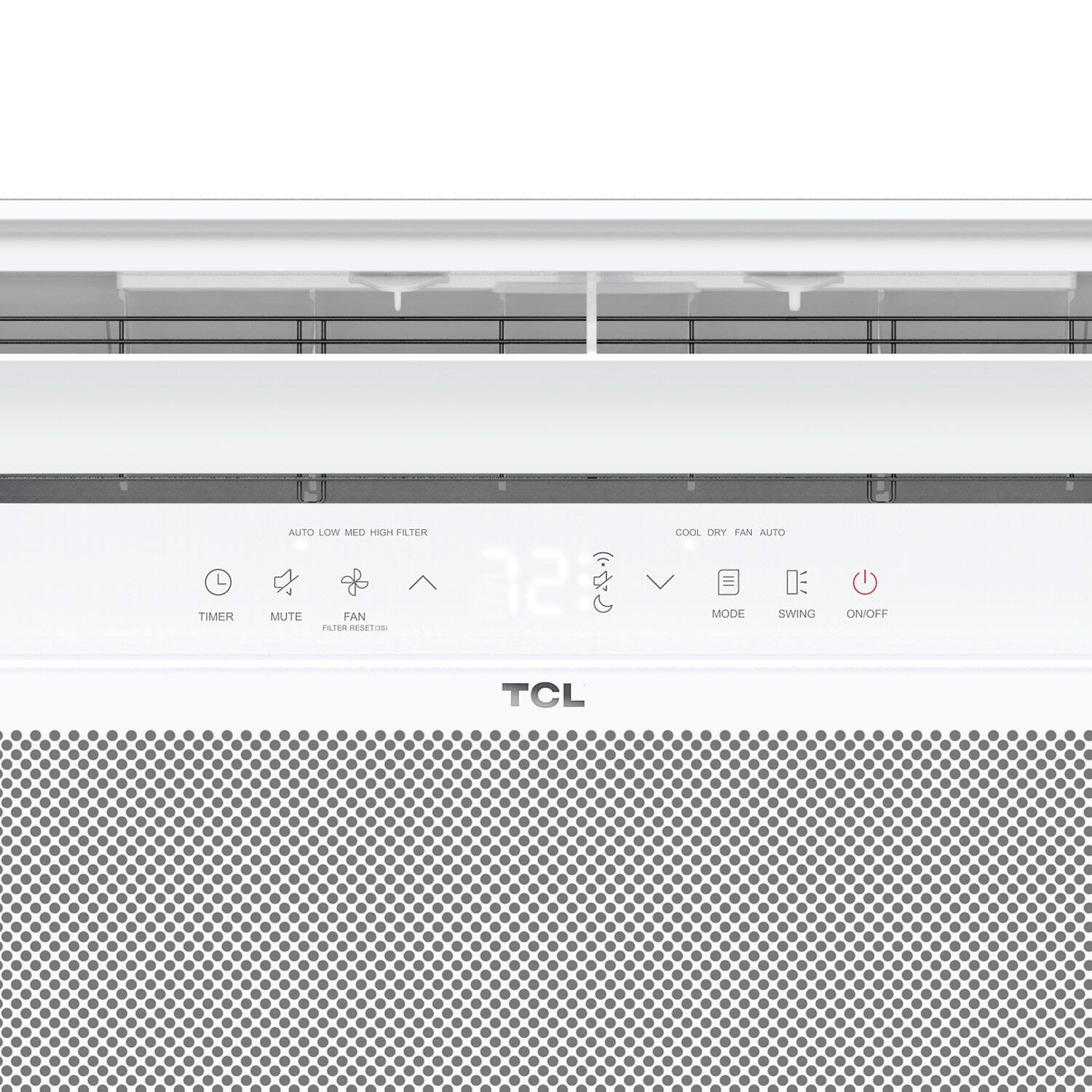 L TIMER AUTO LOW MED HIGH FILTER  
TATER & MUTE FAN  
PLIEM RENTI 72  
COOL DRY FAN AUTO  
0E MODE SWING ON/OFF  
TCL