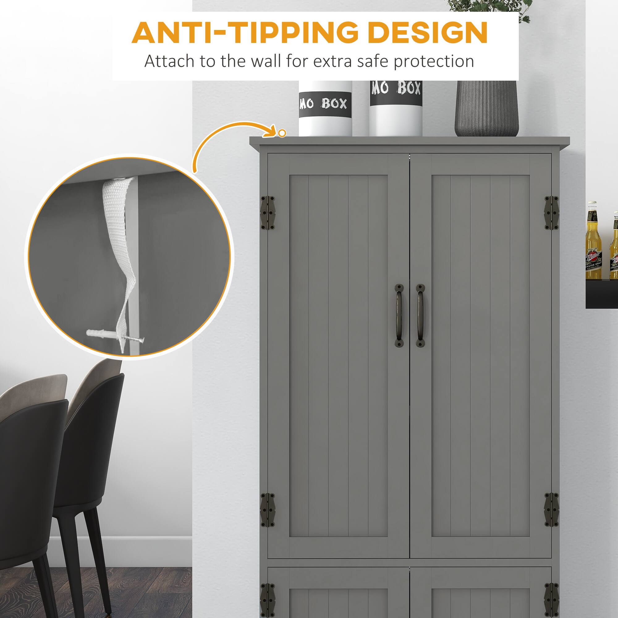ANTI-TIPPING DESIGN Attach to the wall for extra safe protection MO BOX MO BOX