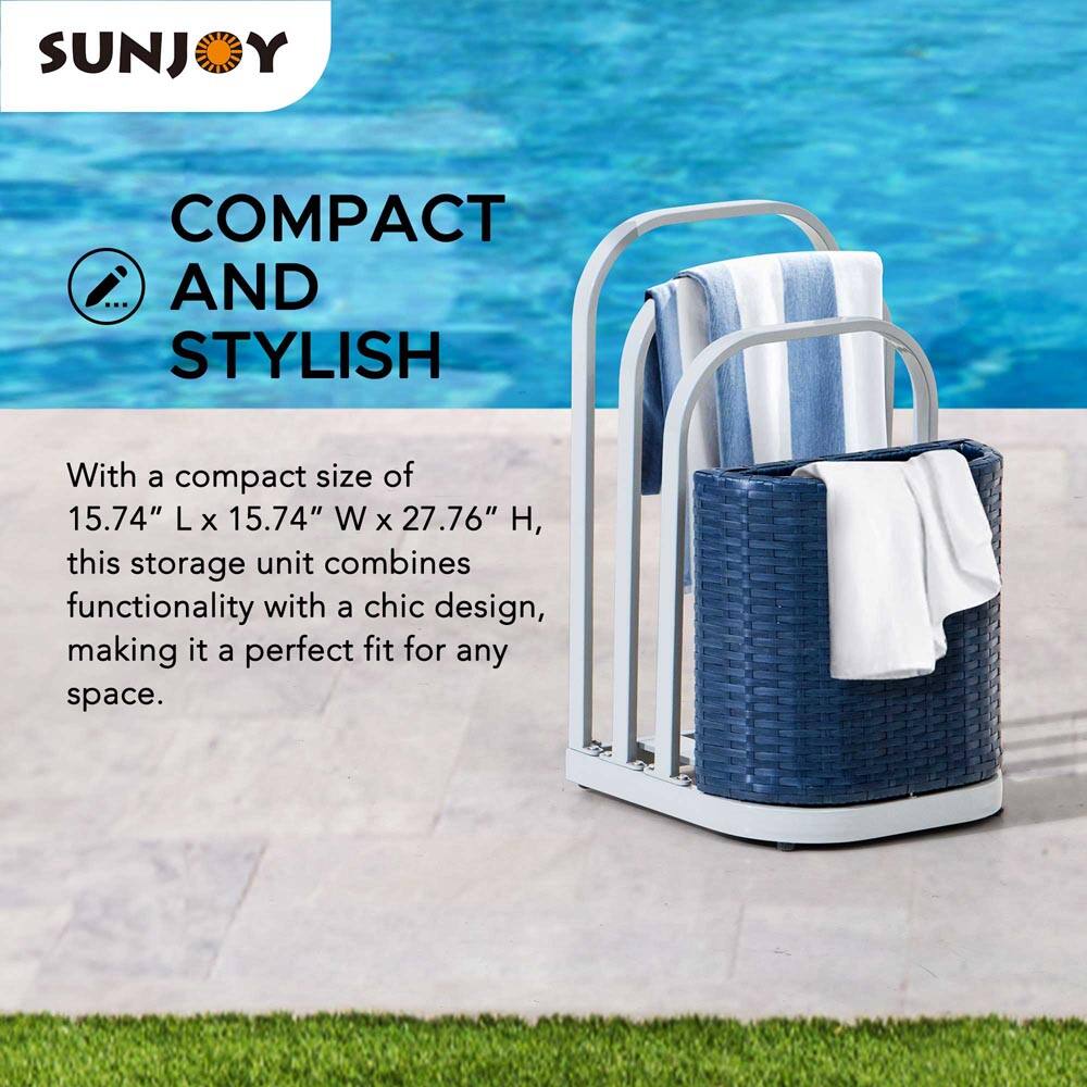 SUNJOY

COMPACT AND STYLISH

With a compact size of 15.74" L x 15.74" W x 27.76" H, this storage unit combines functionality with a chic design, making it a perfect fit for any space.