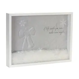 BreeBe - Snow Angel Shadow Box 15.75"L - White