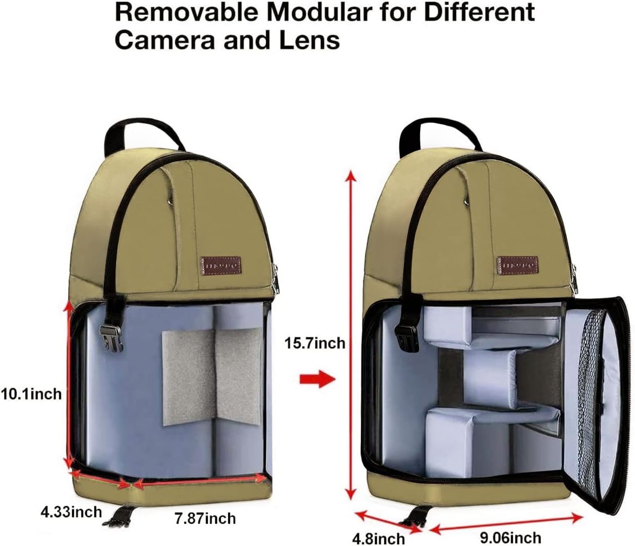 Removable Modular for Different Camera and Lens

15.7inch
10.1inch
4.33inch
7.87inch
4.8inch
9.06inch