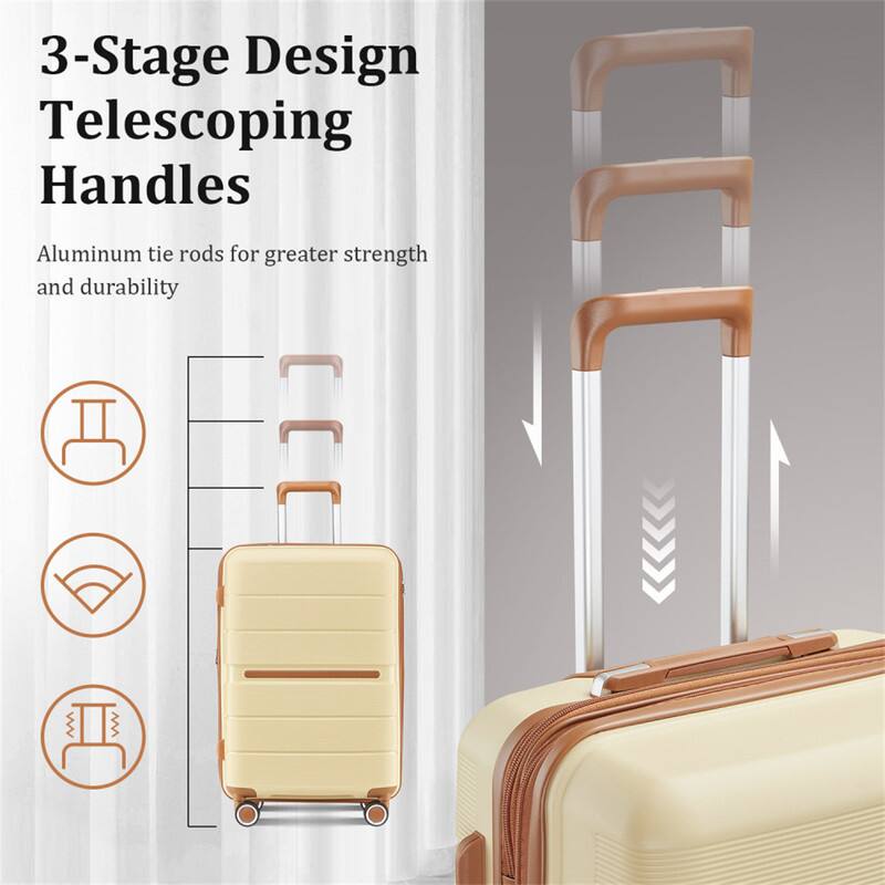 3-Stage Design Telescoping Handles  
Aluminum tie rods for greater strength and durability