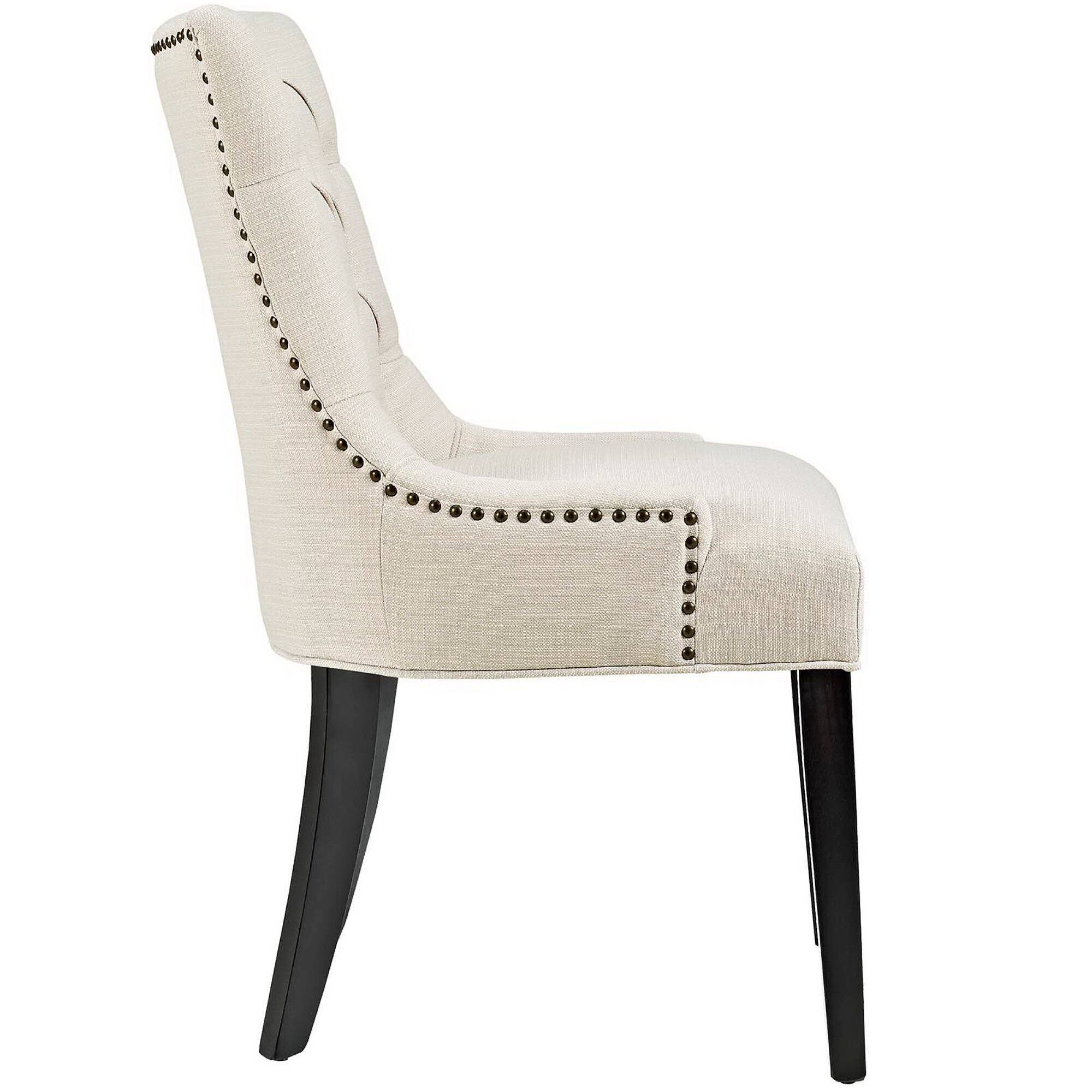Angle. Modway - Regent Tufted Fabric Dining Chair by Modway - Brown.