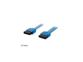 Nippon Labs - SATA3-1.5FT-BU-10P 1.5 ft. SATA III Male to Male Cable, UV Blue - 10 Packs